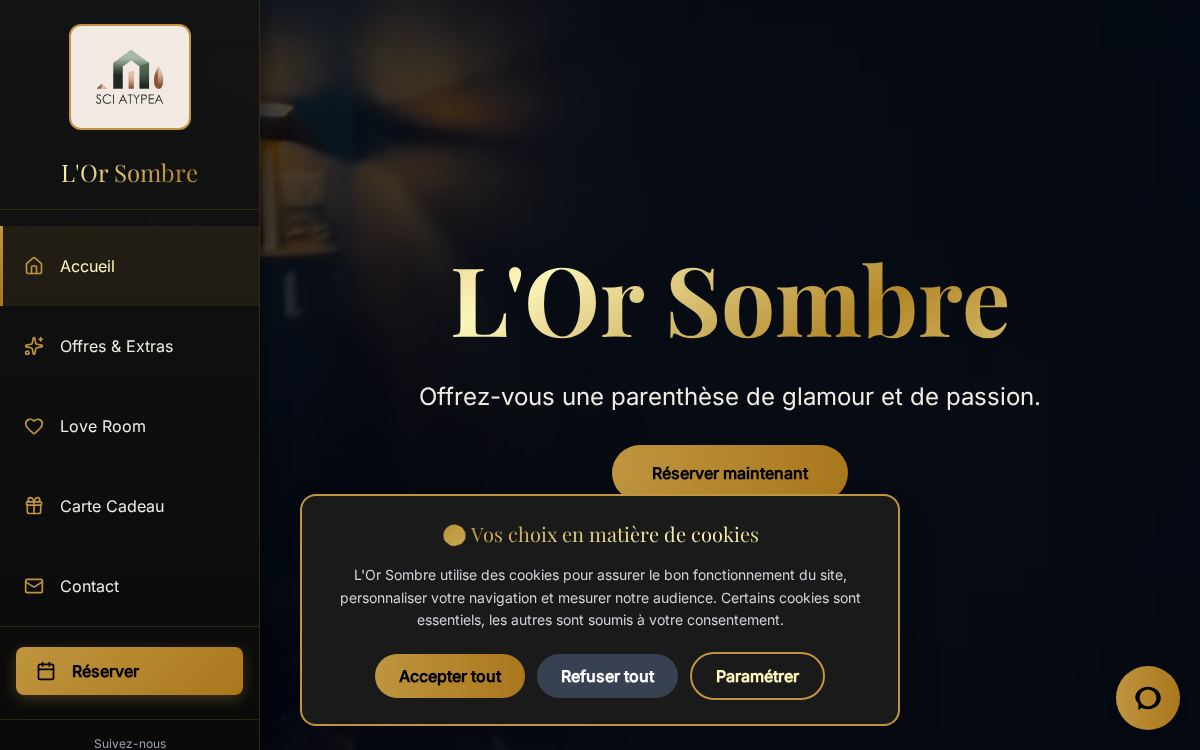 Site réalisé par Oweb Studio pour L'Or Sombre
